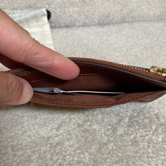 fossil logan leather zip slim wallet / card case - Picture 8 of 8